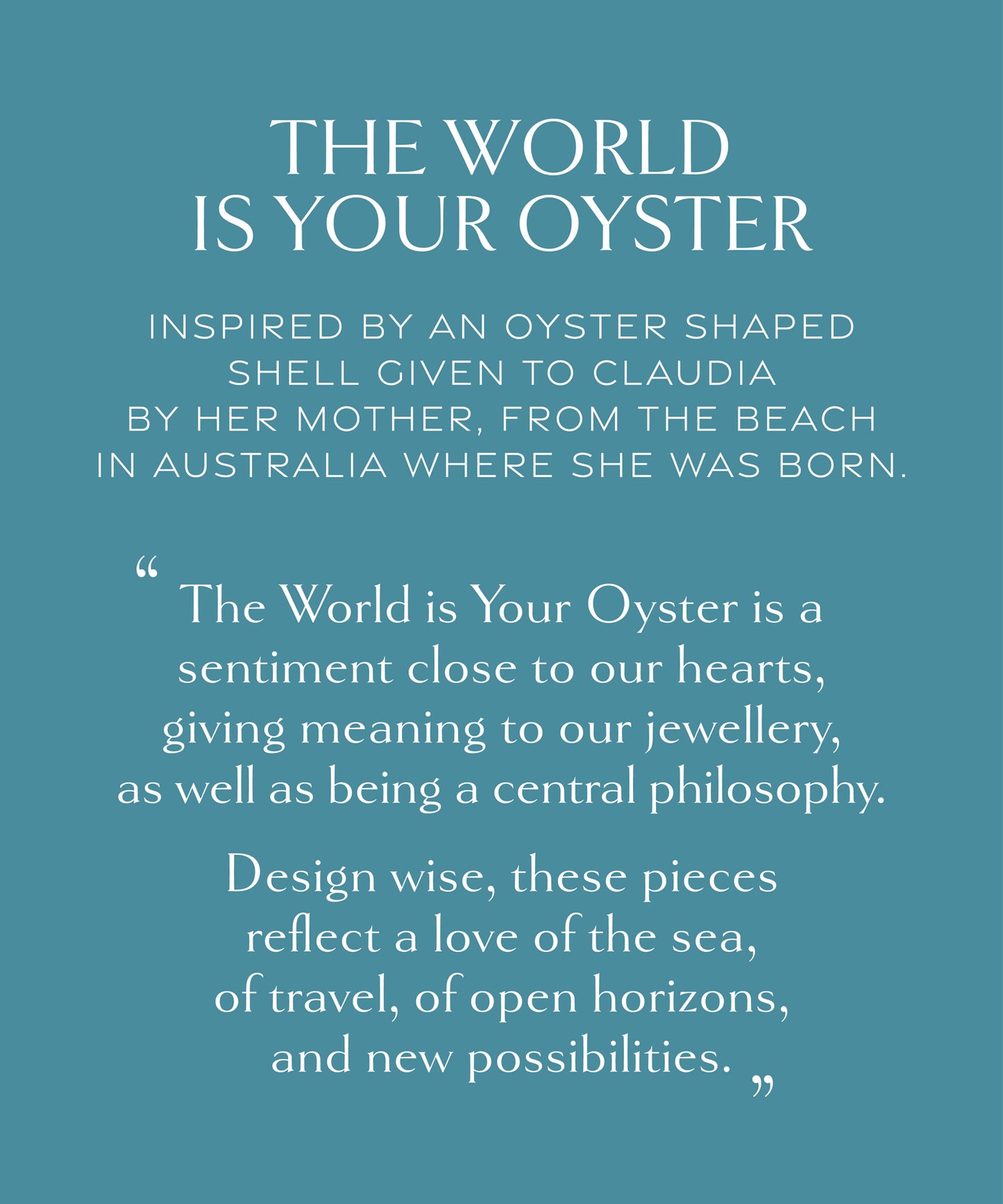 The World Is Your Oyster Silver Necklace the story