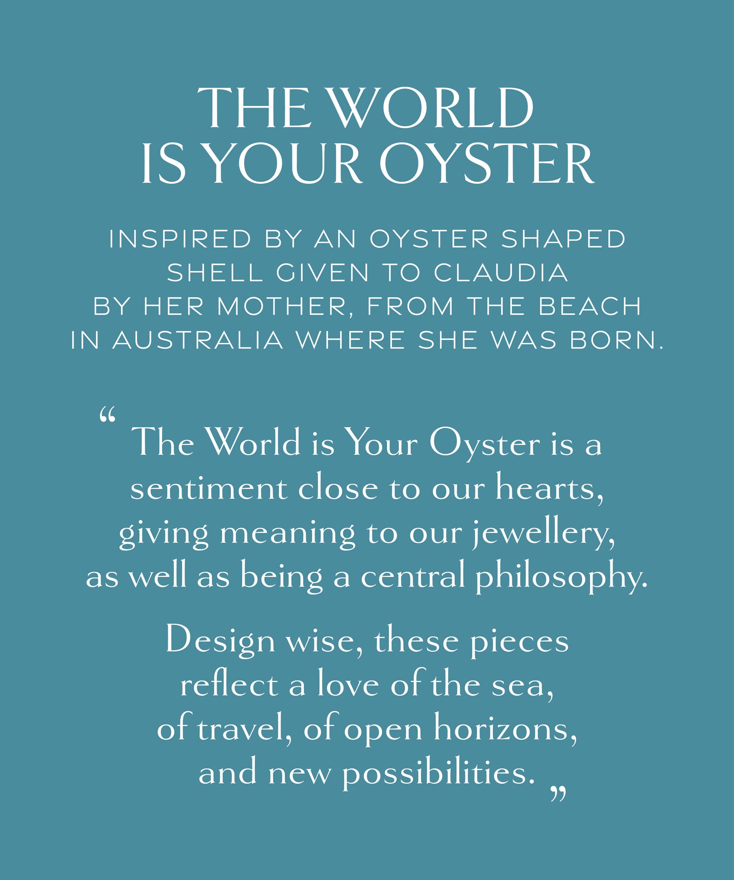 The World Is Your Oyster Gold Bracelet the story