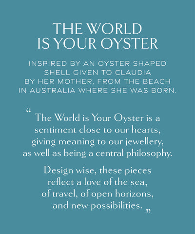 The World Is Your Oyster Gold Micro Necklace