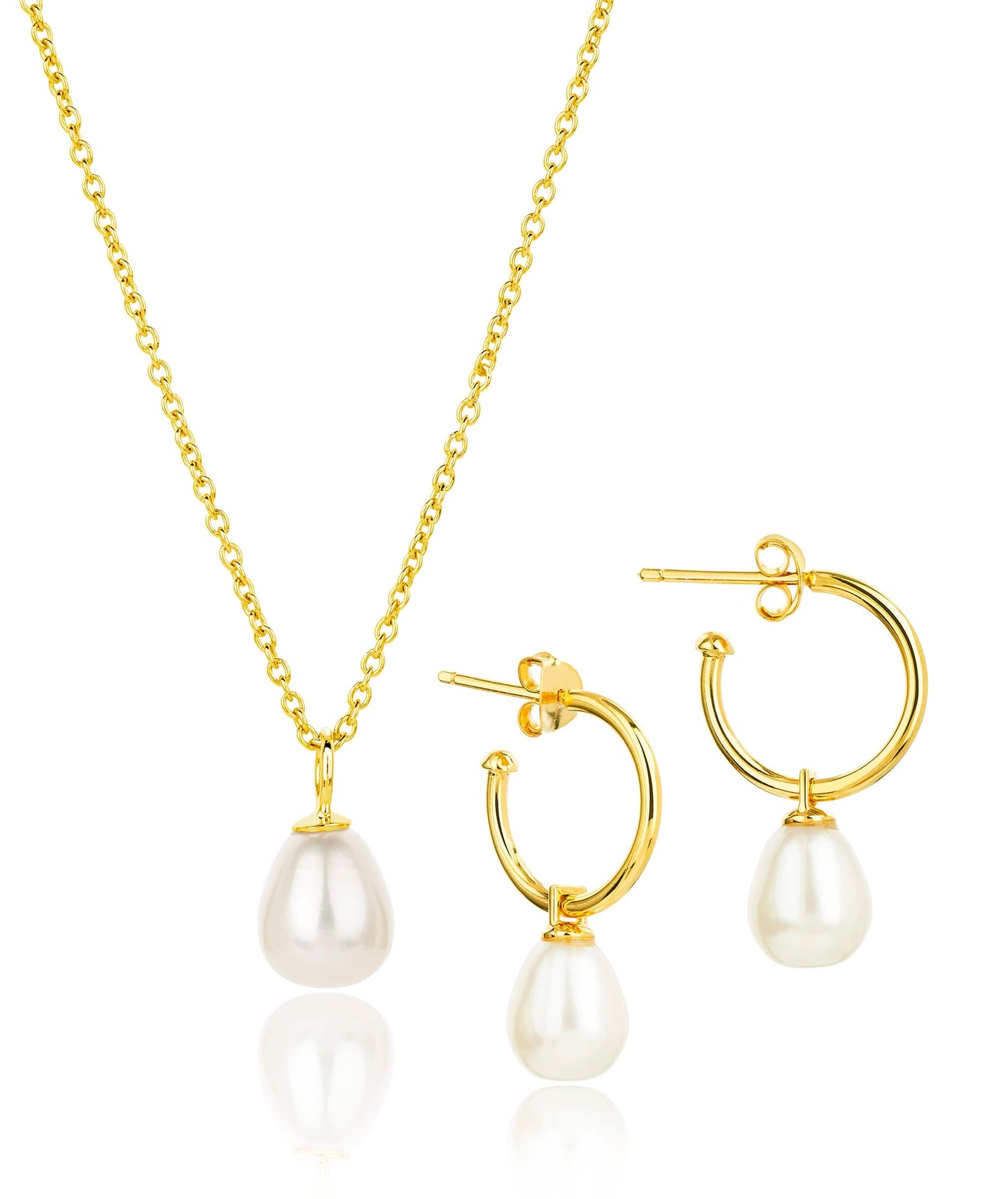 Every day gold and pearl jewellery set