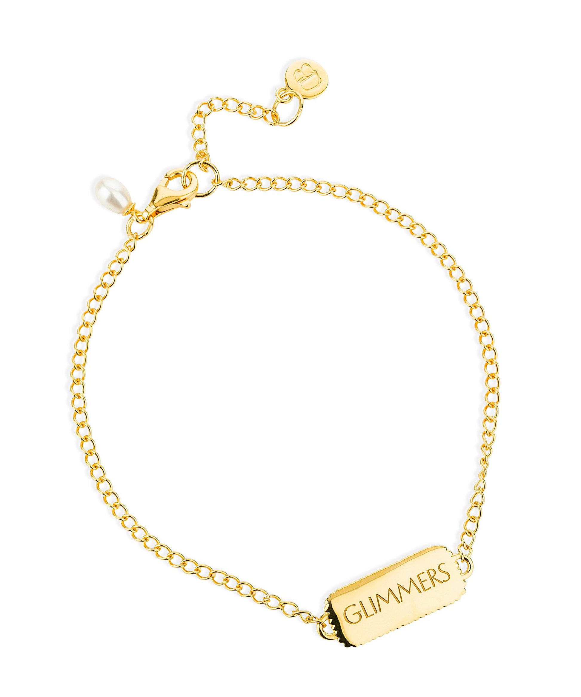Single Pearl Gold Glimmers Bracelet