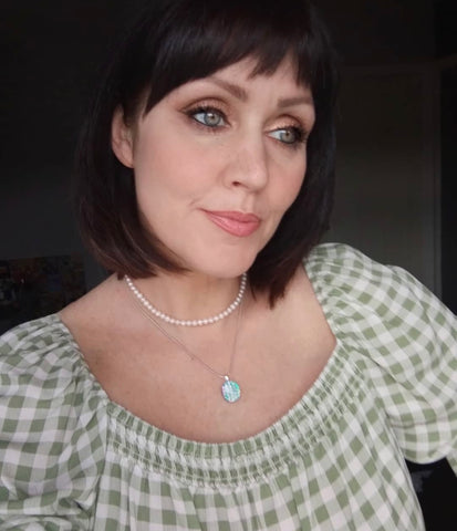 Button Pearl Choker necklace