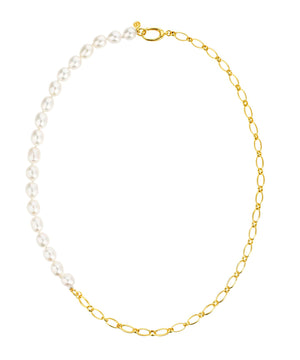 Luxury Natural Pearl City Necklace gold chain necklace