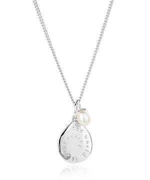 June Birthstone - The World Is Your Oyster Silver Micro Necklace