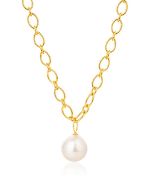 Coco Pearl power chain  gold necklace