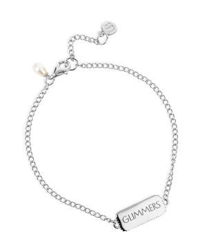 Single Pearl Silver Glimmers Bracelet