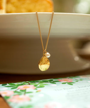 June Birthstone - The World Is Your Oyster Gold Micro Necklace