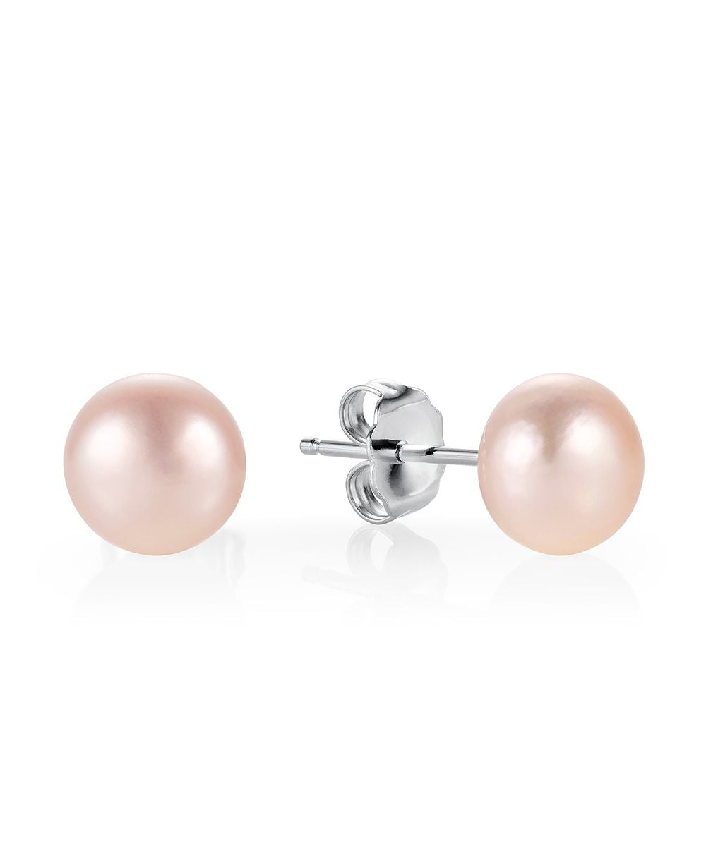 Button Pearl Studs