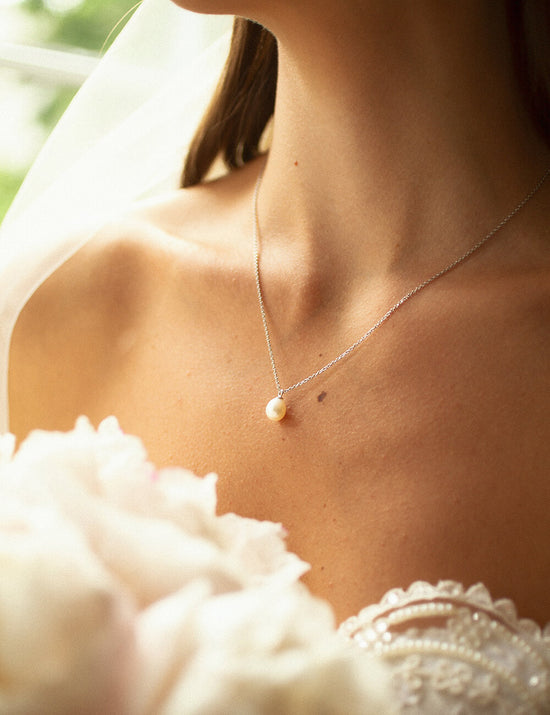 shop all pearl bridal necklaces