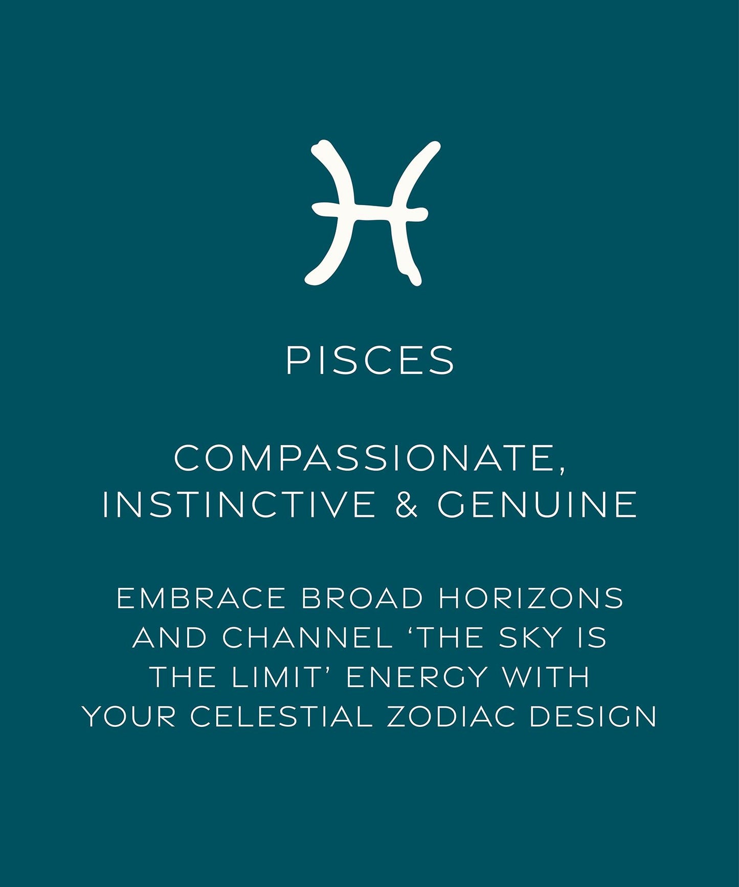 Pisces, gold zodiac pearl necklace, 19/2-20/3