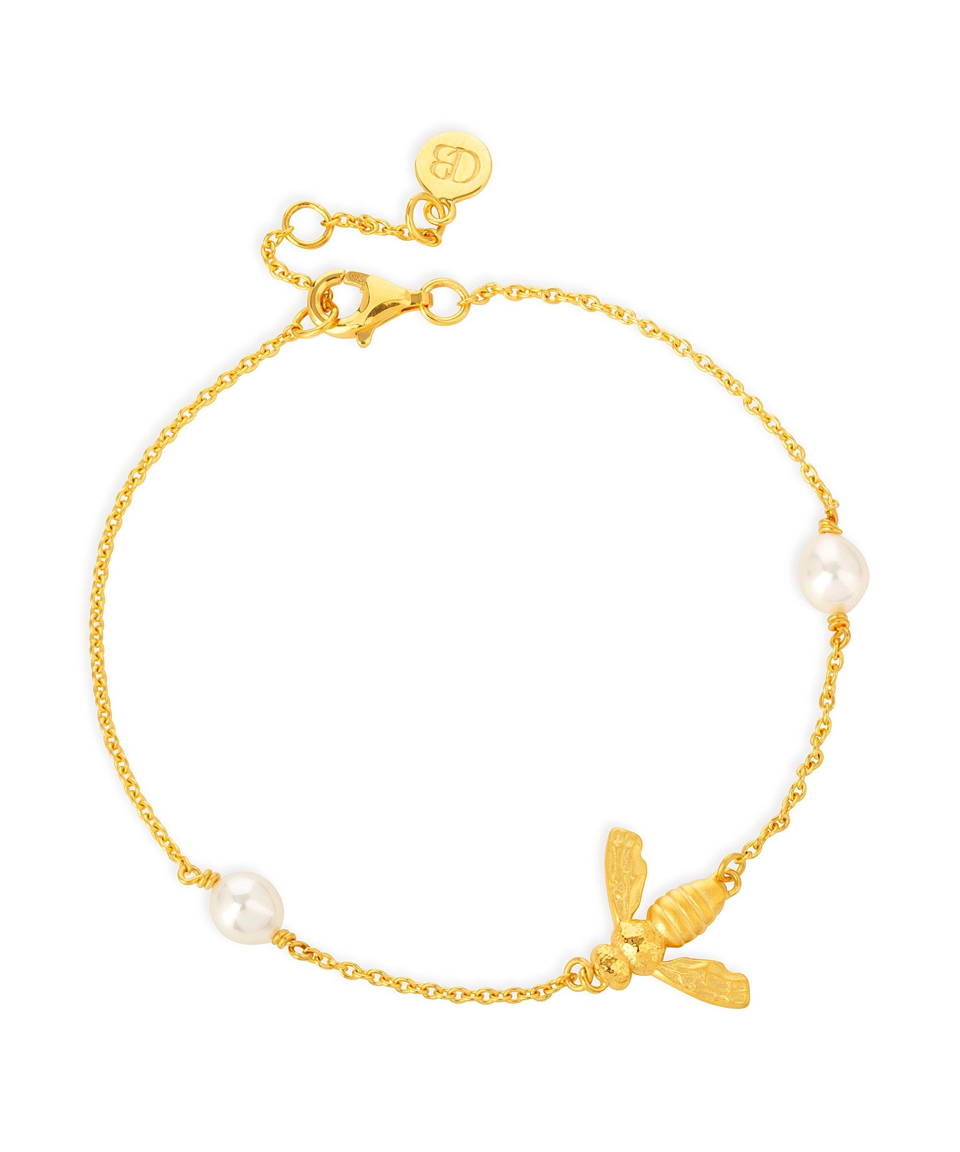 Flying bee bracelet, gold – claudiabradby