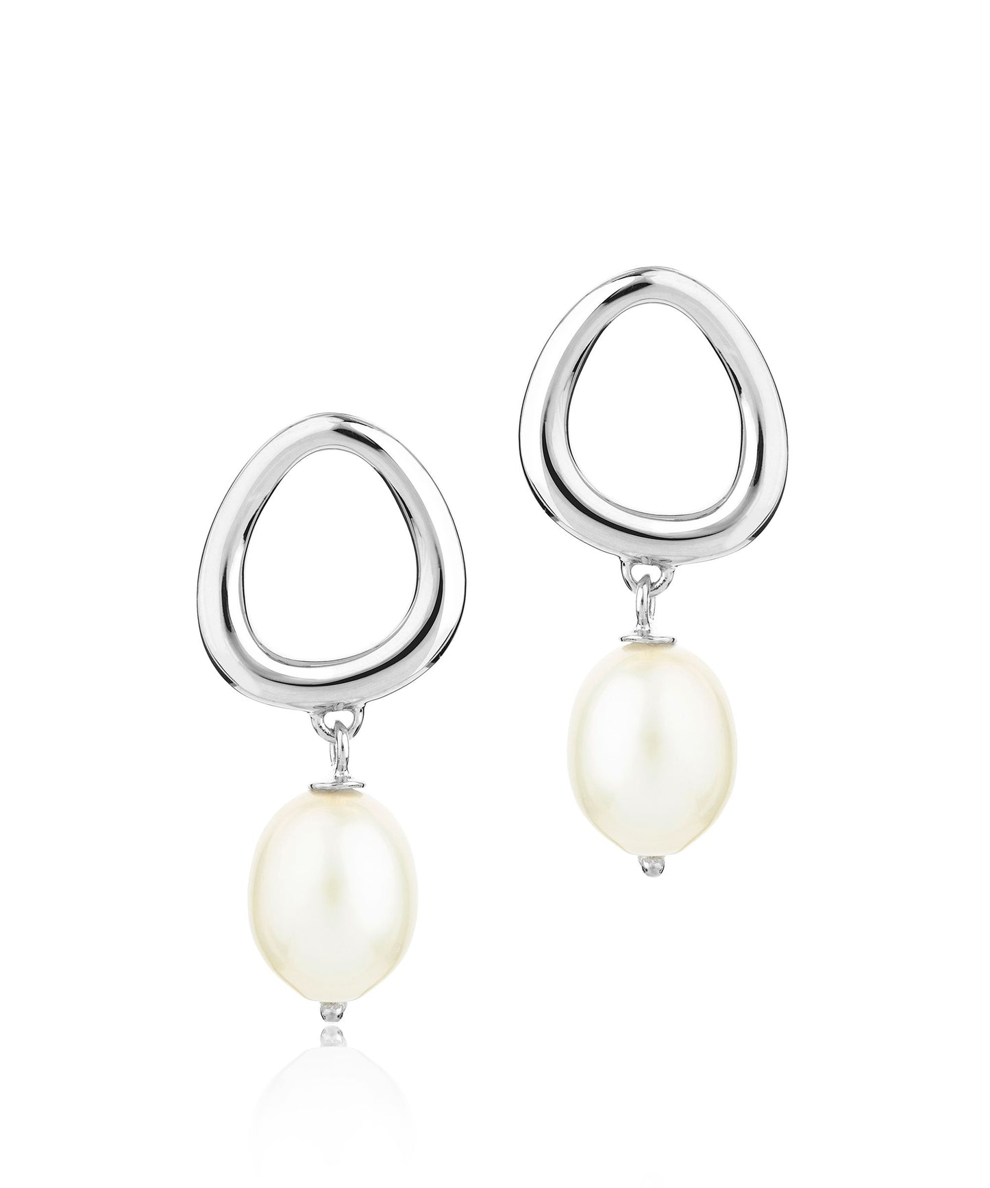 This too shall pass silver pearl earrings