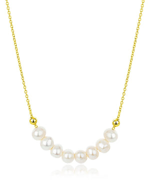 Angelina Gold Pearl Choker necklaces