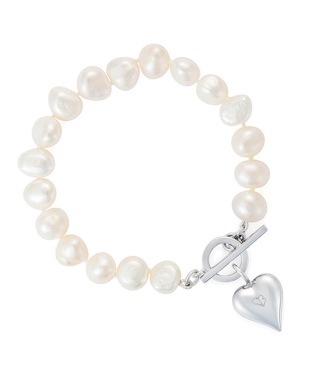 Signature Heart Pearl Bracelet