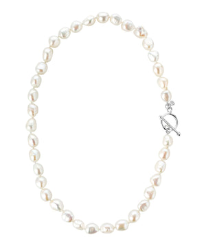 Baroque hand knotted pearl necklace