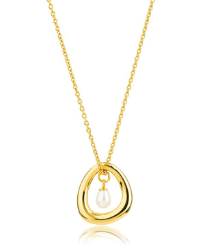 This too shall pass pearl gold necklace