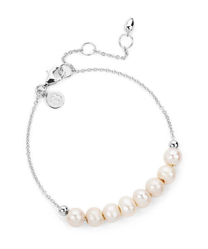 Angelina Silver Pearl Bracelet