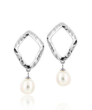 Stick Pearls & Sterling Silver Earrings — Silver Stone Handcrafted