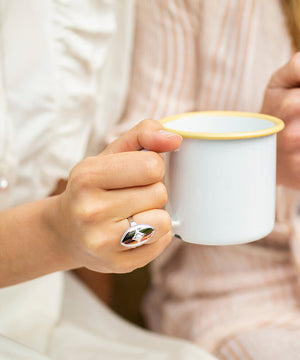 Northern star silver ring